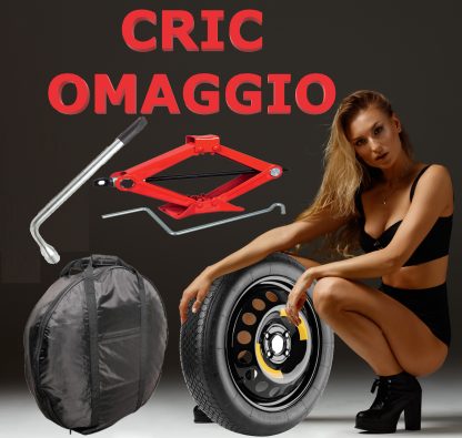 Ruotino Bmw Serie 3 E91 16" Ruota di Scorta kit Cric Chiave Sacca Crick per Auto REGALO