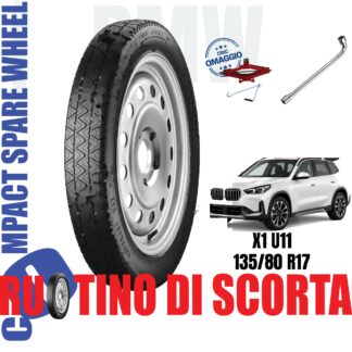 Ruotino di scorta Bmw X1 ( U11 ) No M-Sport 5 Fori Ruota 135/80 R17 Da Anno 2022 Fino ad Anno Oggi Con Cric e Chiave