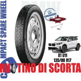 Ruotino di scorta Bmw X1 ( U11 ) No M-Sport 5 Fori Ruota 135/80 R17 Da Anno 2022 Fino ad Anno Oggi Con Cric