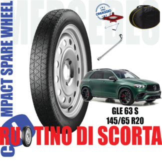 Ruotino di scorta Mercedes-AMG GLE 63 S 4Matic ( V167 ) 5 Fori Ruota 145/65 R20 Con Kit Accessori Cric Chiave e Sacca