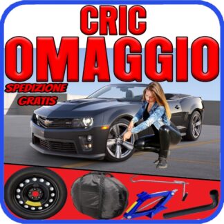 Ruotino di scorta Chevrolet Camaro 5 Fori Ruota 125/70 R19 Da Anno 2016 Fino ad Anno Oggi Con Kit Accessori Cric Crick Chiave e Sacca
