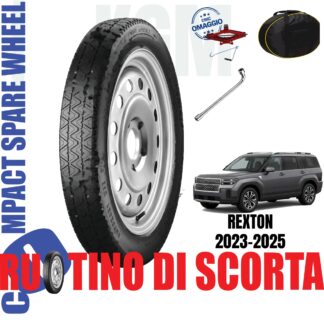 Ruotino di scorta KGM Rexton 5 Fori Ruota 155/85 R18 Kit Completo Con Sacca Da Anno 2023 a 2025