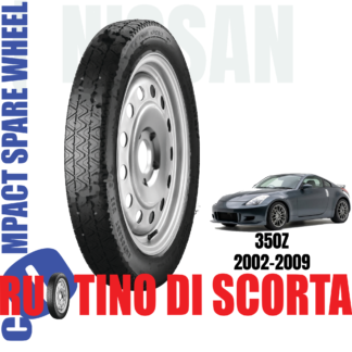 Ruotino di scorta Nissan 350Z ( Z33 )  5 Fori Ruota 125/80 R18 Da Anno 2002 Fino ad Anno 2009