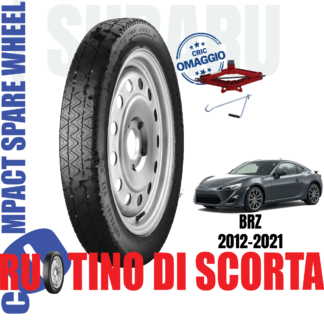 Ruotino di scorta Subaru BRZ 5 Fori Ruota 125/70 R17 Con Cric Da Anno 2012 Fino ad Anno 2021